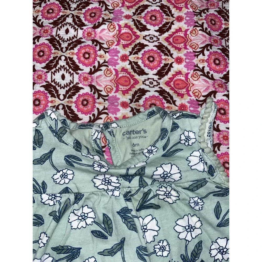 Lot of 6 Baby Girl’s Bodysuits Size 6 Months